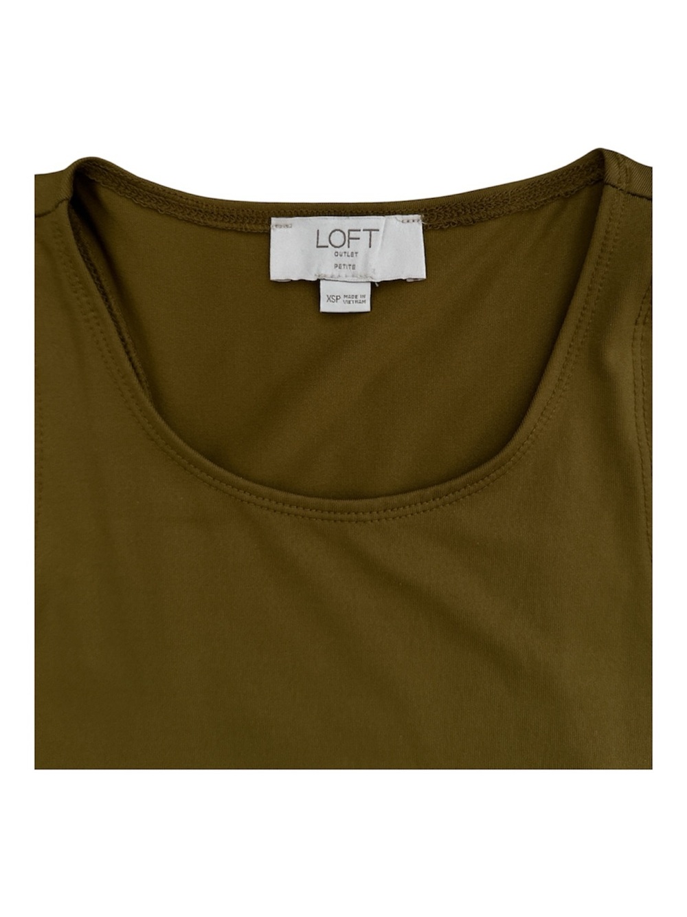 LOFT Outlet Petite Olive Green Floral Midi/Ankle Length Dress Size XSP XS Petite - Picture 3 of 5